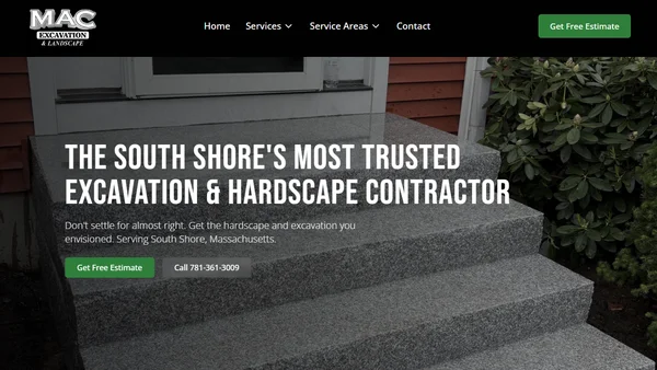 MAC Excavation & Landscape website