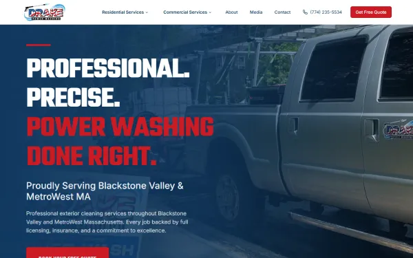 Drake Power Washing website